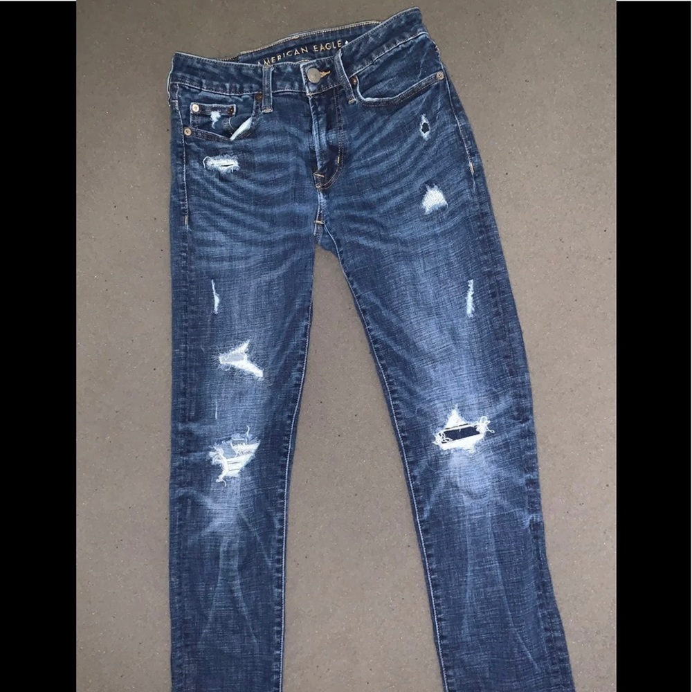 Mens American Eagle Slim Ripped Jeans
